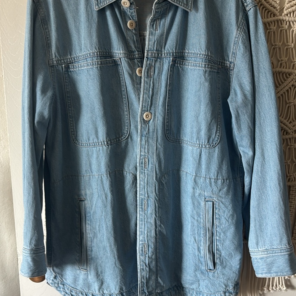 Madewell light blue denim chore coat size S - Picture 3 of 8